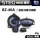 【STEG】BENZ專用 4吋二音路分離式喇叭BZ-40A＊最大功率30W＊適用C系W205、GLC、E系W213、S系W222
