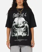 [73 Studio] 73 Studio X Fallout '15 Fallout 4 Vintage T-shirt Black Acidwash - Size L L Black Acidwash