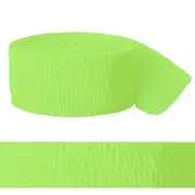 Streamer Crepe Paper Lime Green