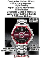 Customize Watch, Fiat Car owners, High Quality, Japan Quartz Movement