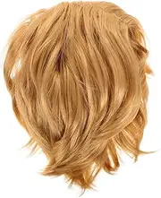 OHPHCALL Versatile Adjustable Wig Mens Short Blond Wig Silver for Parties Cosplay