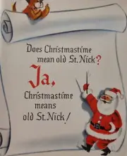 "Does Christmas Time Mean Old St. Nick?" Vintage Unused Norcross Card, Envelope