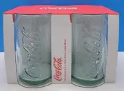 4-Pack Coca Cola Can Style Glasses 12oz Embossed Luminarc.