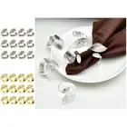 12pcs Napkin Holders Rustproof Decorative Table Setting Leaf Shape Napkin