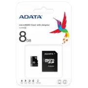 ADATA 8GB microSDHC Class 4 Memory Card with Adapter