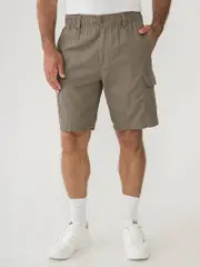 Mocha Micro Print Shorts