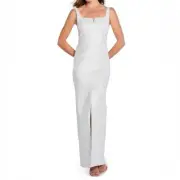 AIDAN MATTOX Metallic Woven Gown US12 NWT