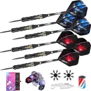 Professional Steel Tip Darts 24G with Aluminium Shafts,Sharpener,Tool and Extra