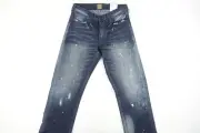 PRPS GOODS & CO DISTRESSED BLUE 28 BARRACUDA REGULAR STRAIGHT SPLATTER JEANS