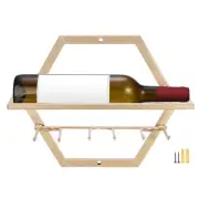 Metal Wall Mounted Wine Bottle Rack, Hanging Wine Display Racks, Gold