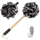 Bamboo Charcoal Infused Loofah Back Scrubber for Shower Exfoliating Back