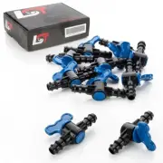 10x Valve Stop Ball Pe Pipe Hose Drip Irrigation System Garden Watering 16x16mm
