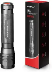 Wdtpro High-Powered LED Flashlight S3000, Super Bright Flashlights - High Lumen