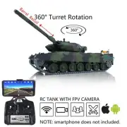 Henglong 1/16 7.0 Metal Leopard2A6 3889 IR BB RC Tank Barrel Recoil 360° FPV