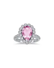 Gem Spark 14K 5.41 ct. tw. Diamond & Pink Topaz Ring