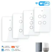 WiFi Smart Light Switch Wall Touch Glass Panel Timer Alexa Google APP Control