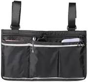 Wheelchair Side Storage Bag,Wheelchair Wallet Organizer Waterproof Accessories Side Bag with Reflective Strips for Walkers, Mobility Scooters, Rollators, 31x18 cm