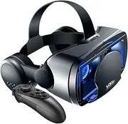 AsrMyjcx 3D Glasses 120 Wide Angle Adjustable Giant Headset Viewer for Support Nearsighted Within Kids Adults, 052 Remote Control