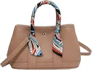 [FENGJINRUHUA] Women Leather Ribbon Tote Bags Clasp Large Capacity Top Tote Shoulder Satchel Crossbody bags