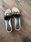womens sandals size 9 1/2 Fashionable Leopard Design With Padded Wood Footbed