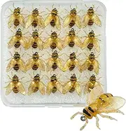 Fly Fishing Lures,20X Fly Fishing Lures Bee Shape | Angling Tackle Gear with Storage Case for Freshwater Saltwater Deep Sea Lake River Pond
