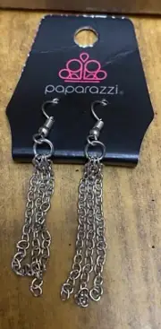 Paparazzi Silver Tassel Earrings - New on Card