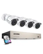 ZOSI 8CH 3K Lite Home Security Camera System Outdoor,AI Human/Vehicle Detecti...