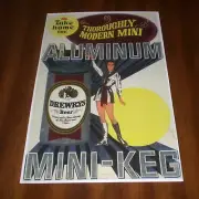 DREWRYS BEER MINI-KEG 11x17 COLOR AD PRINT
