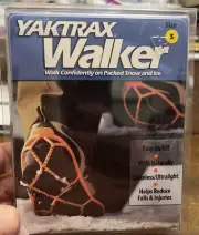 Yaktrax Walker Slip-On Traction Cleats for Snow and Ice Black Size Small. New