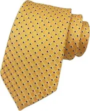 [Generic] Men Classic Stripe Geometry Jacquard Woven Tie Microfiber Formal Necktie