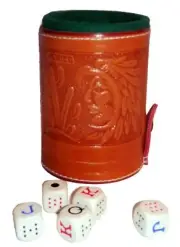 Cubilete Leather Dice Cup Play Casino Traditional Game Handcrafted In Mexico New