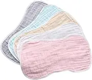 Healeved Baby Burp Towel Newborn 5pcs Soft Cotton Muslin Hiccup Cloths for Boys and Girls Toddler Boys Girls Saliva Towel Hiccup Pad