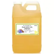 64 Oz Premium Pure Organic Cold Pressed Best Fresh Flax Seed Oil Multi Purpose