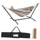 Double Hammock with Stand Included 450lb Capacity Space Saving Steel