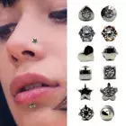 1pc Unisex Non Pierced Magnet Ear Lip Labret Nose Ring Stud Jewelry Magnetic