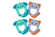 2x Playgro Soothe and Chew Kobie Cat Silicone Baby Soothing Teether Toy0m+