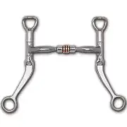 Myler Flat Shank with Comfort Snaffle and Copper Roller Bit MB03