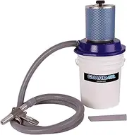 Guardair 1522 GunVac with Contain-It Kit - Pneumatic Handheld Vacuum Cleaner, 5-Gallon Storage, Durable Plastic Container w/Cast Iron Lid