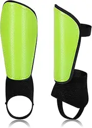 BHCASE Soccer Shin Guard with Ankle Protector and Adjustable Straps Football Protective Equipment for Kids Youth Adults
