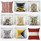 Nordic Style Cushion Cover Gray Yellow Red Pillows Geometric Cushions Cover
