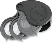 Carson 5x/10x/15x TriView Folding Loupe with Built-in Case