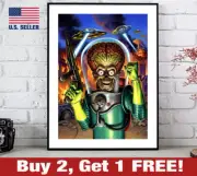 Mars Attacks! Poster 18" x 24" Print Sci-Fi Retro Martian Attacks Wall Art