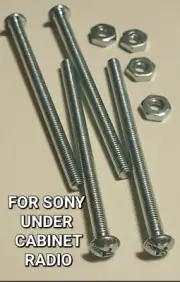 4 Replacement Screws for ALL MODELS Sony Under Cabinet Kitchen Radio / CD Player