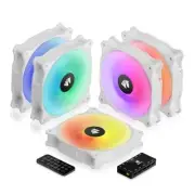 WD-001 Series 120mm Case Fan with Controller, WhiteV ARGB 5 white-5