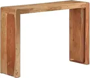 vidaXL Rustic Console Table from Solid Acacia Wood - Farmhouse Style Side Table with Sturdy Tabletop - Brown