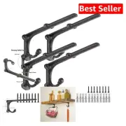 Versatile 8-Inch Floating Shelf Brackets with Weight Capacity - Matte Finish