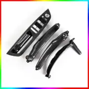 For BMW X5 X6 E70 E71 Window Switch Panel Door Pull Handle Kit Carbon Fiber Look (for: BMW)