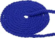 uxcell 1/2 Inch x 50 Feet Natural Twisted Cotton Rope 3 Strand Strong Thick Cotton Rope Tug of War Rope for Railings Crafts Home Decor, Blue