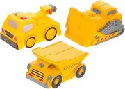 SUPVOX 3pcs Construction Vehicle Set Dump Truck Crane Interactive Learning for Fine Motor Skills Development Safe
