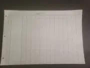 (50 SHEETS) 13 COLUMN 11 x 16 3/8" 3-ring Ledger Accounting Work GREEN Paper Pad